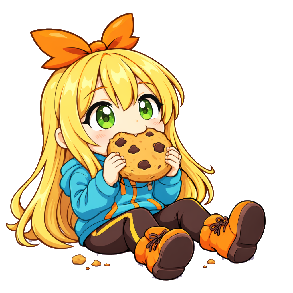 LISA eating a cookie